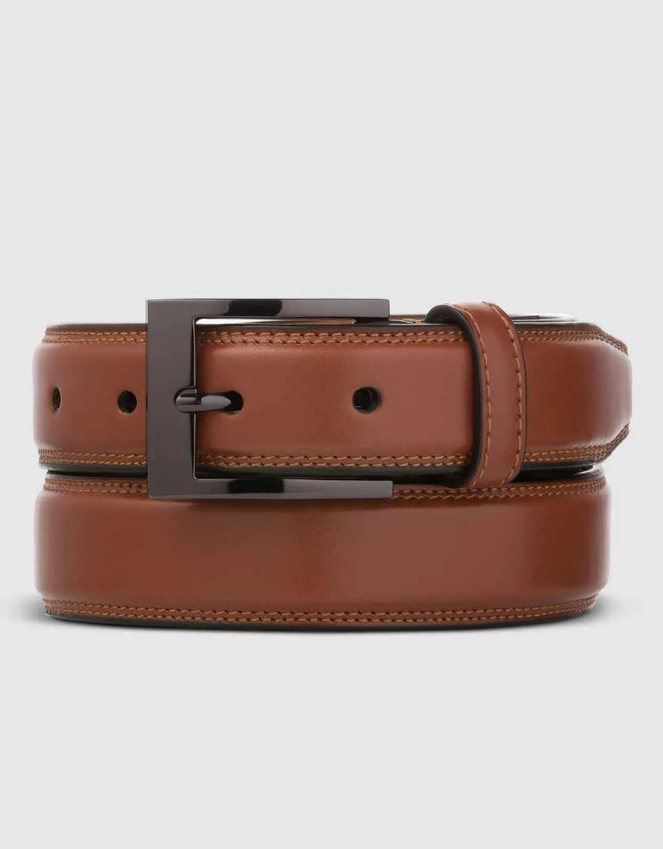 Dual Hoop Leather Belt