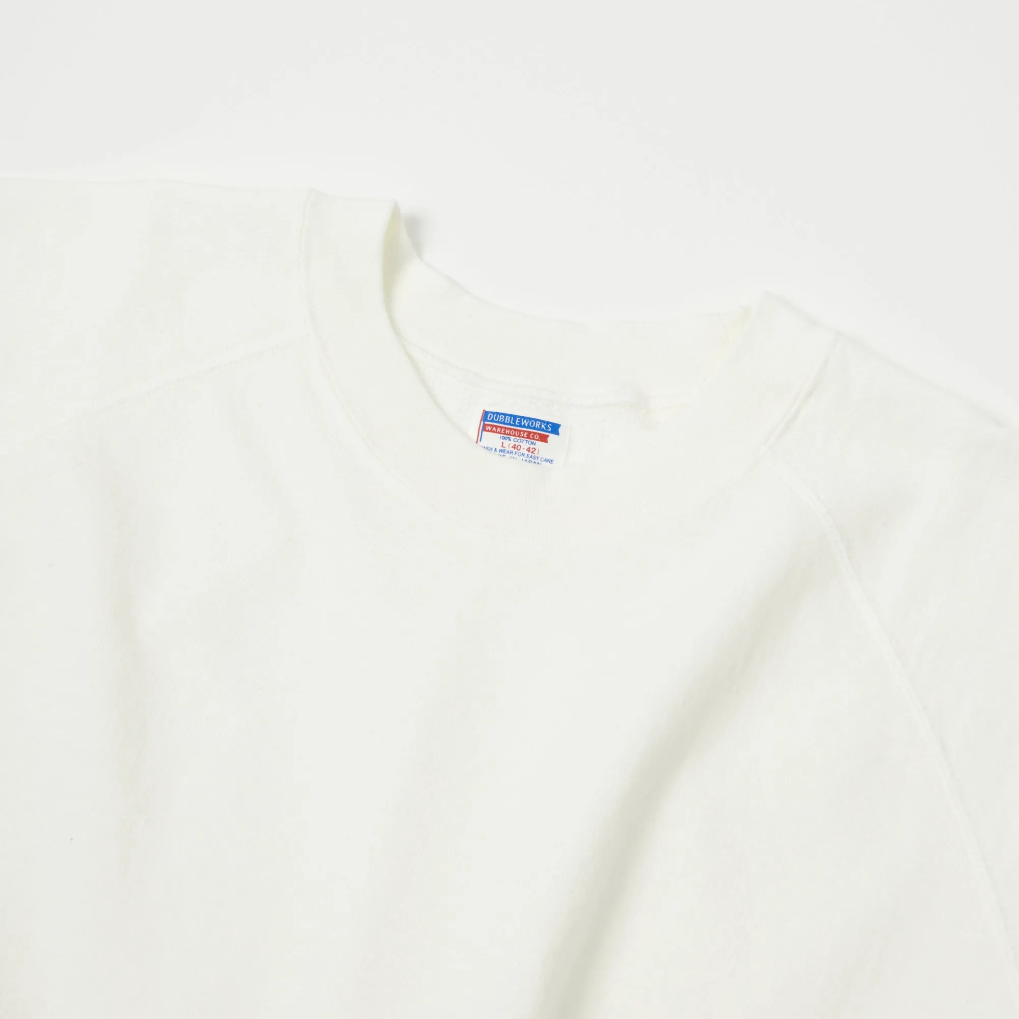 Dubbleworks Plain Style Off Cut Sweatshirt - Off White