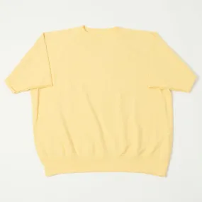 Dubbleworks Plain Style Off Cut Sweatshirt - Pale Yellow