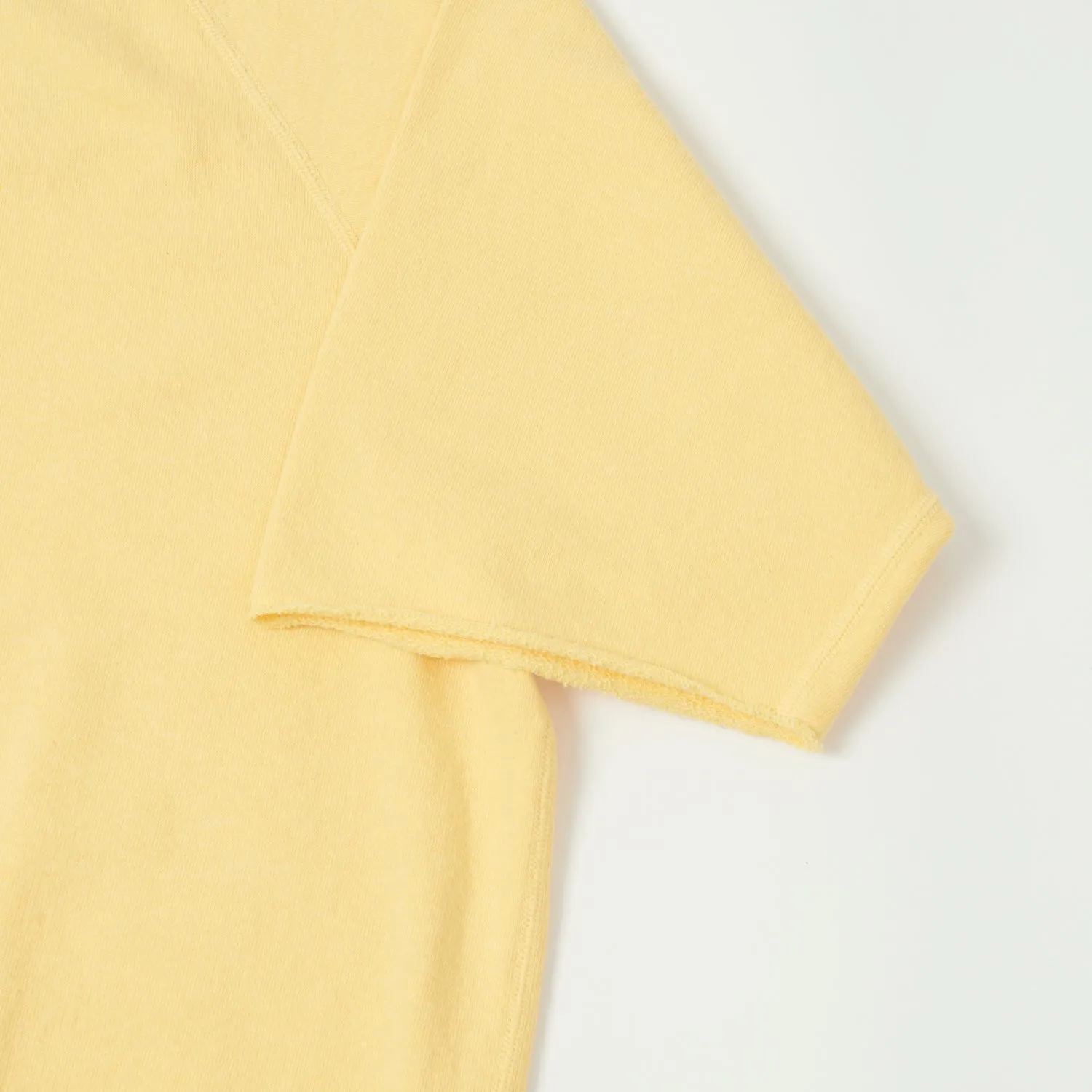 Dubbleworks Plain Style Off Cut Sweatshirt - Pale Yellow