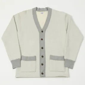 Dubbleworks Striped Sweat-Cardigan - Grey