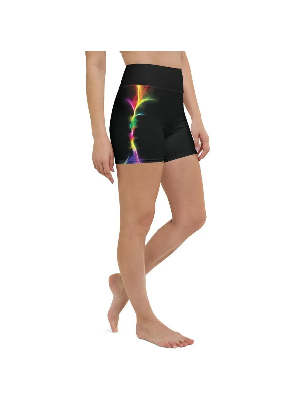 EDM Particle Wave Yoga Shorts