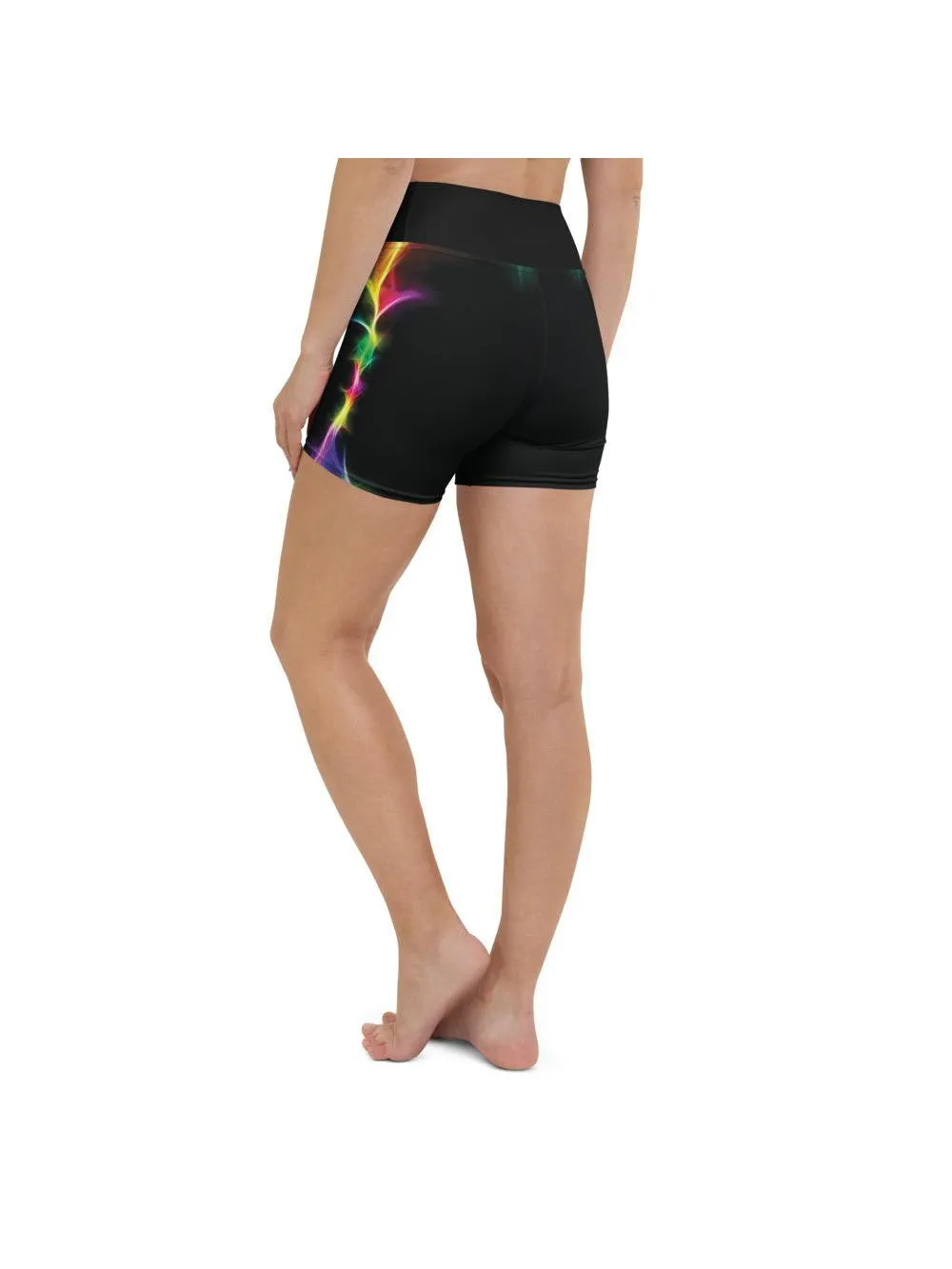 EDM Particle Wave Yoga Shorts