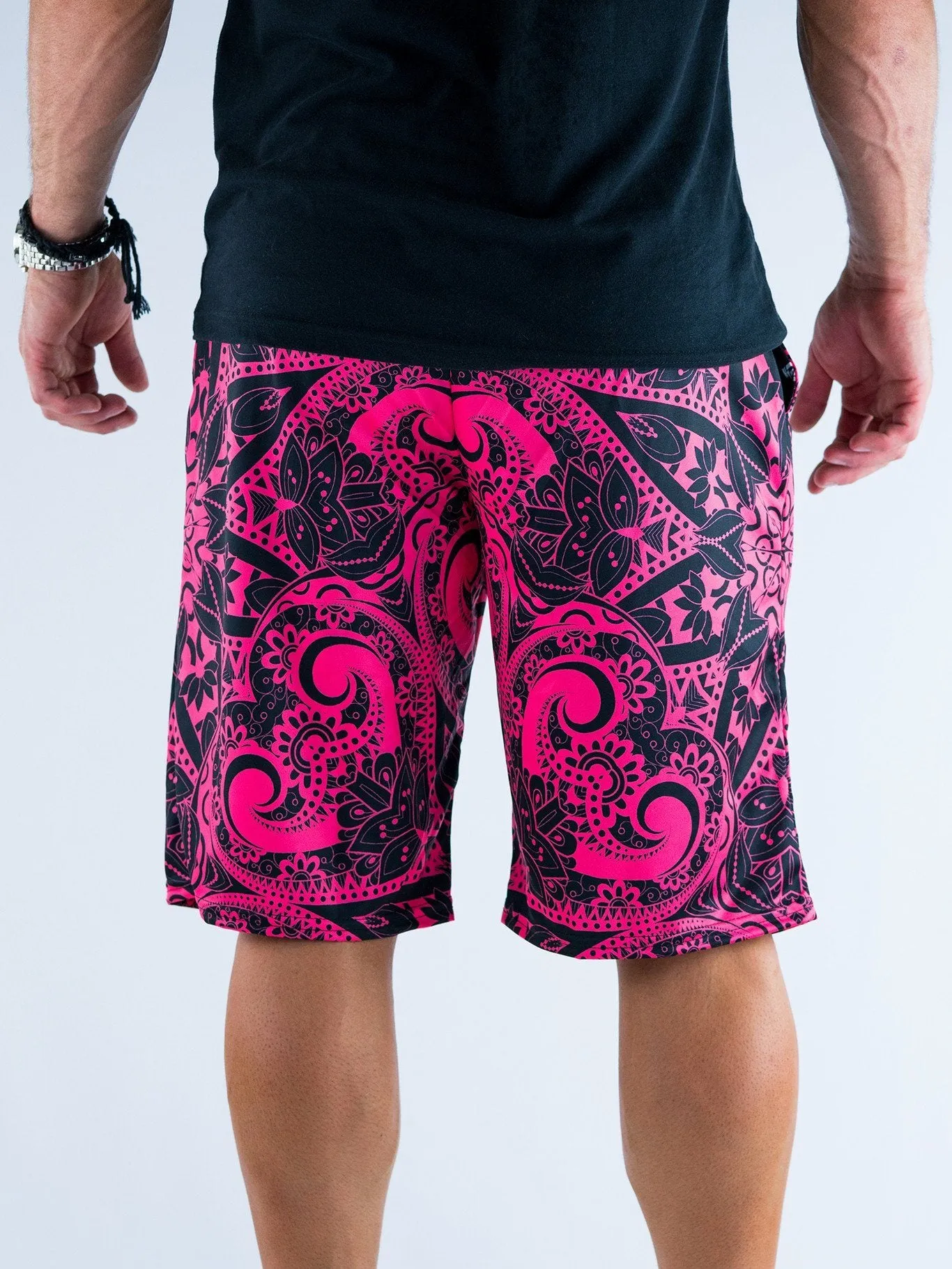 Electro Pink Mandala Shorts