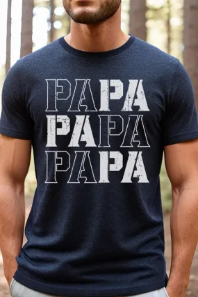 Father's Day Gifts Papa Stack Graphic Tee