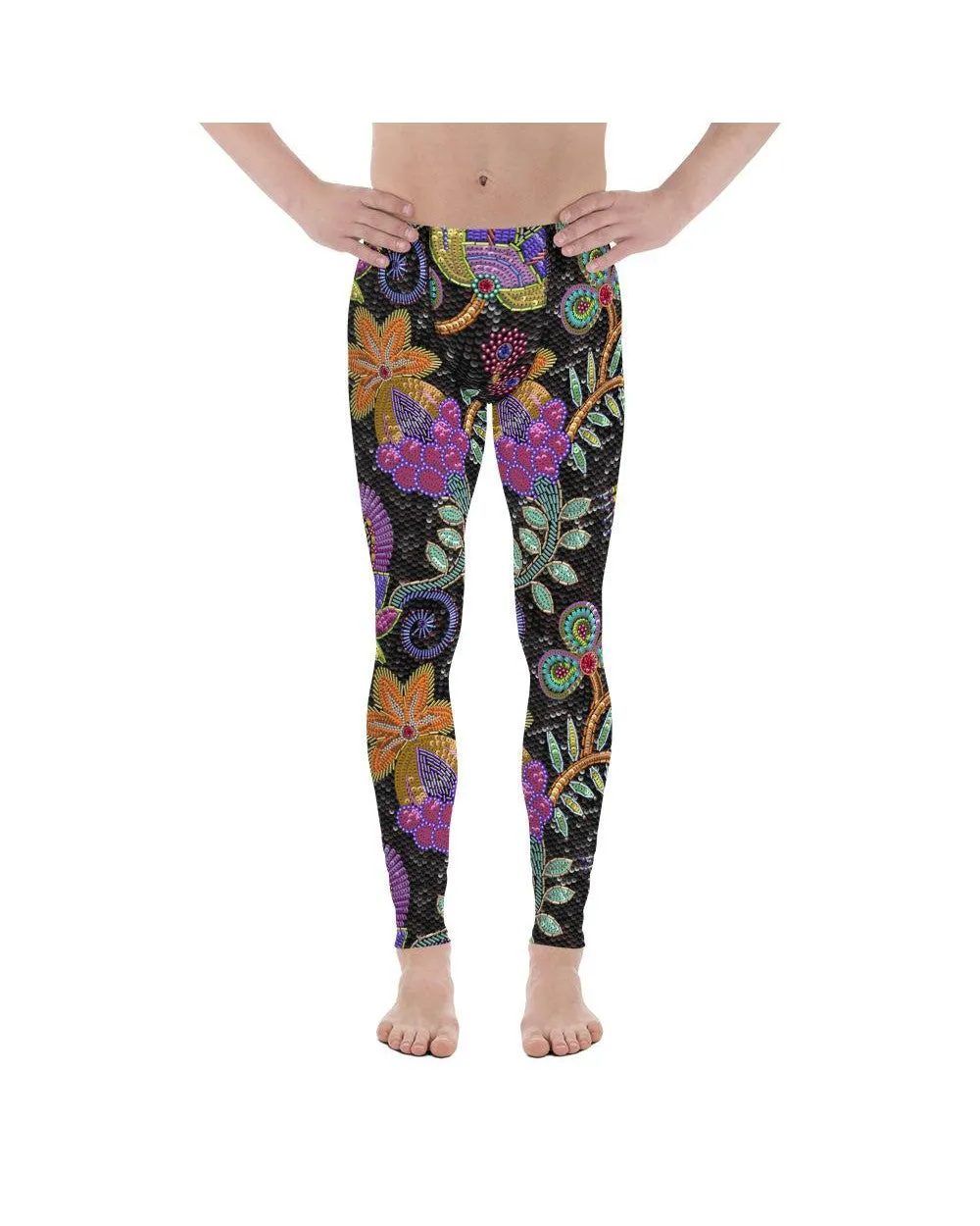 Faux Paillette Flower Meggings