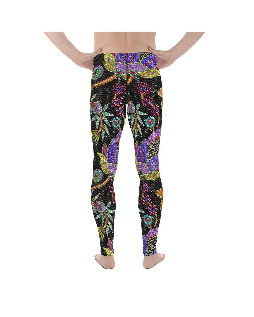 Faux Paillette Flower Meggings