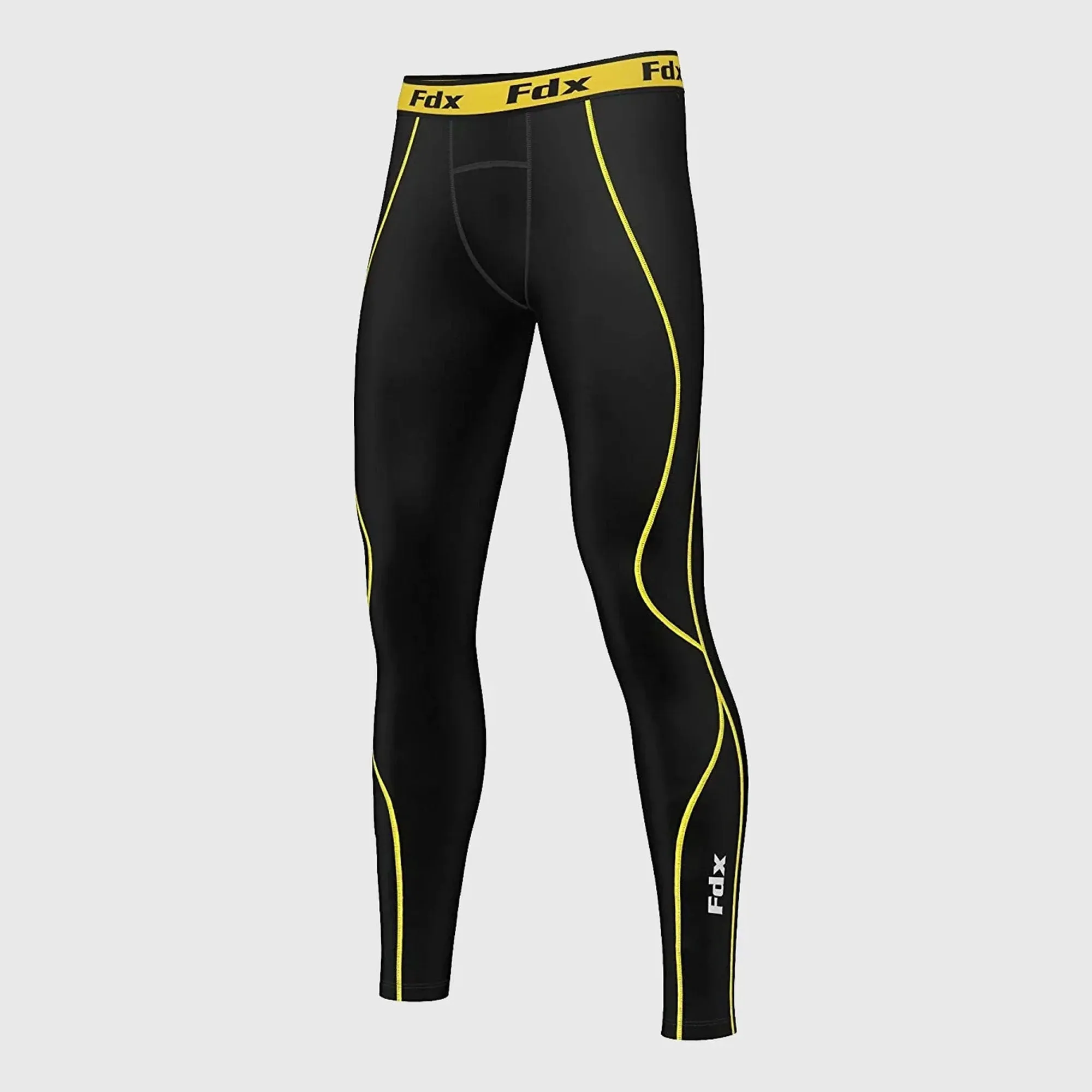 Fdx Blitz Yellow Men's & Boy's Compression Base Layer Tights