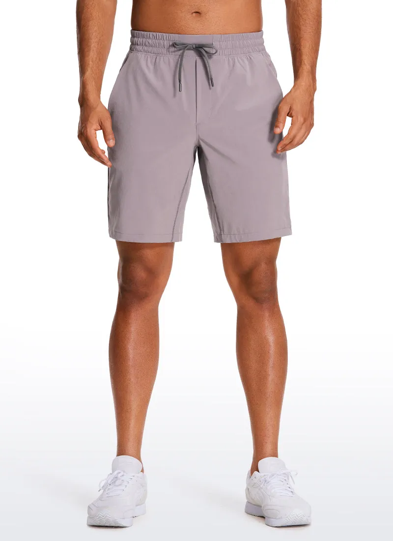 Feathery-Fit Athletic Shorts 9''- Lined