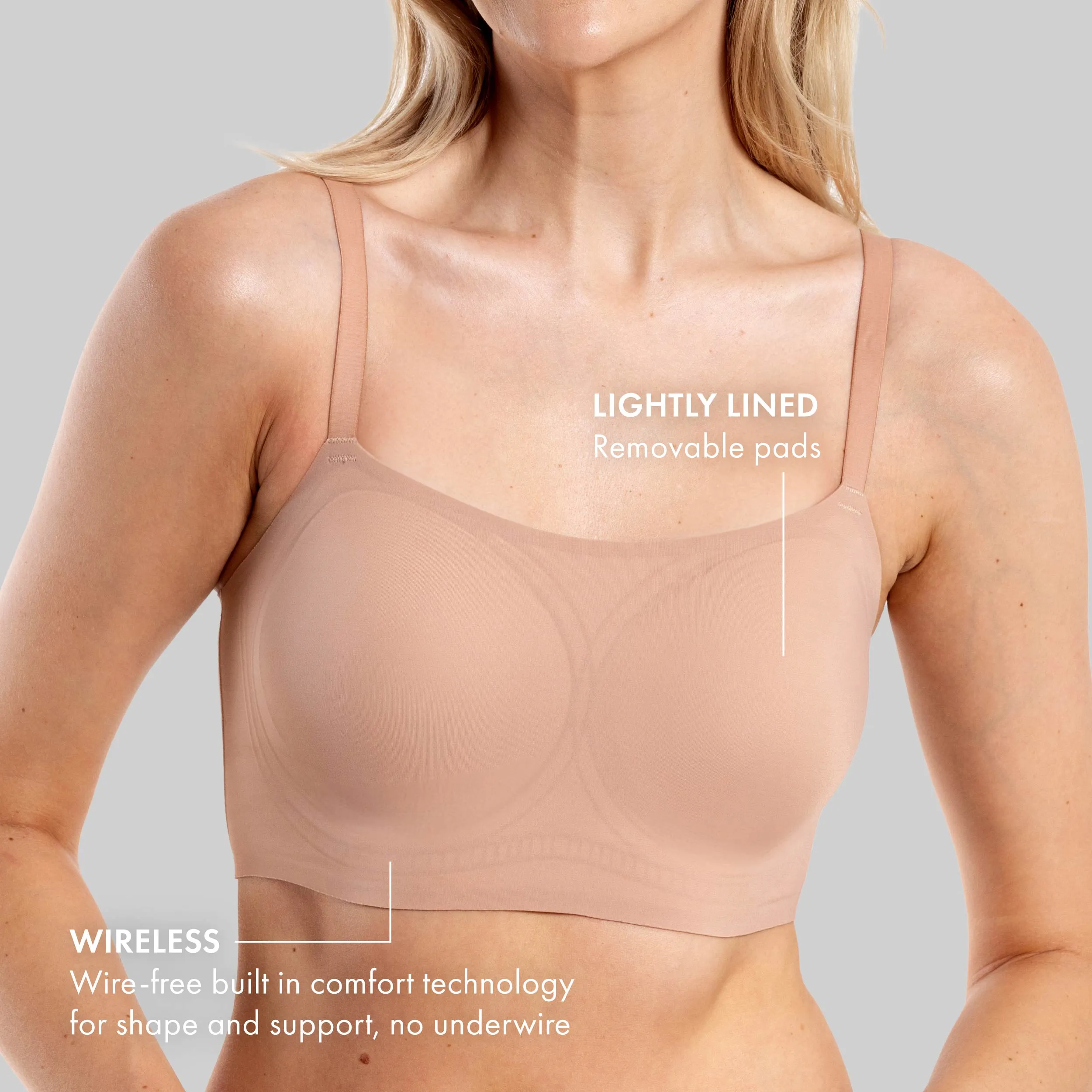 Floatley To The T Shirt Wireless Scoop Neck Lightly Lined Bra