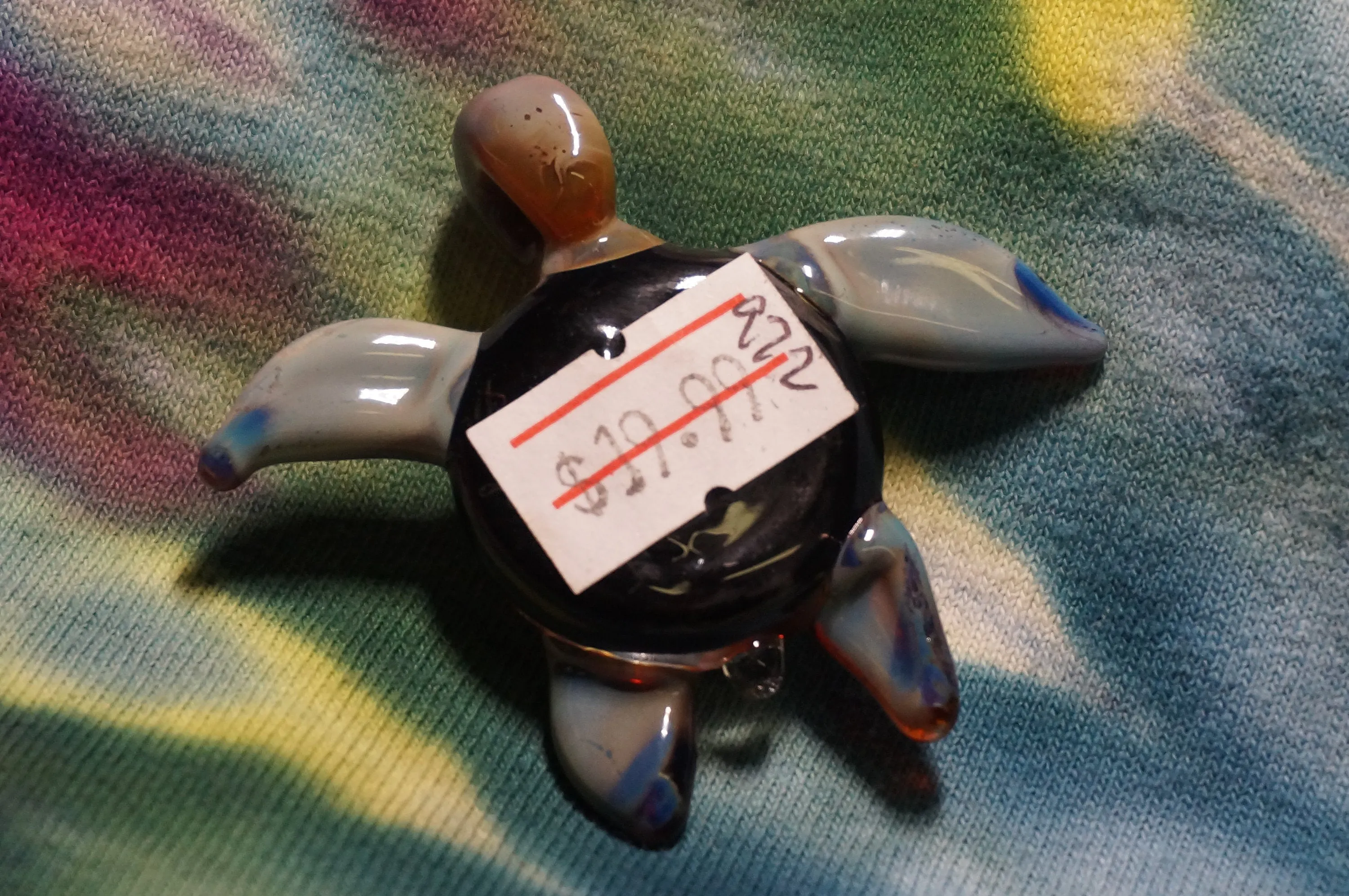 Flower Turtle Glass Pendant - Caliculturesmokeshop.com