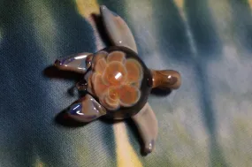 Flower Turtle Glass Pendant - Caliculturesmokeshop.com