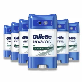 Gillette - Antiperspirant Gel, Eucalyptus Scent - 70 ml/ 2.36 fl oz - 6 Pack