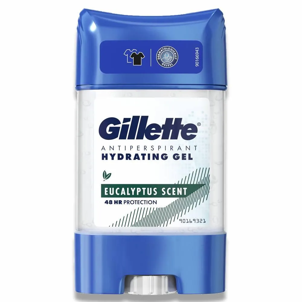 Gillette - Antiperspirant Gel, Eucalyptus Scent - 70 ml/ 2.36 fl oz - 6 Pack