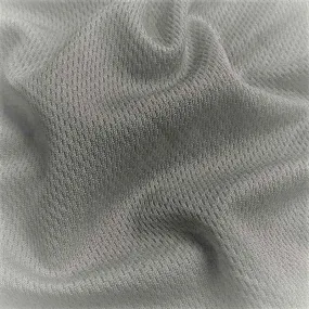 Grey AWJ, Athletic Wicking Jersey Rice Mesh Fabric