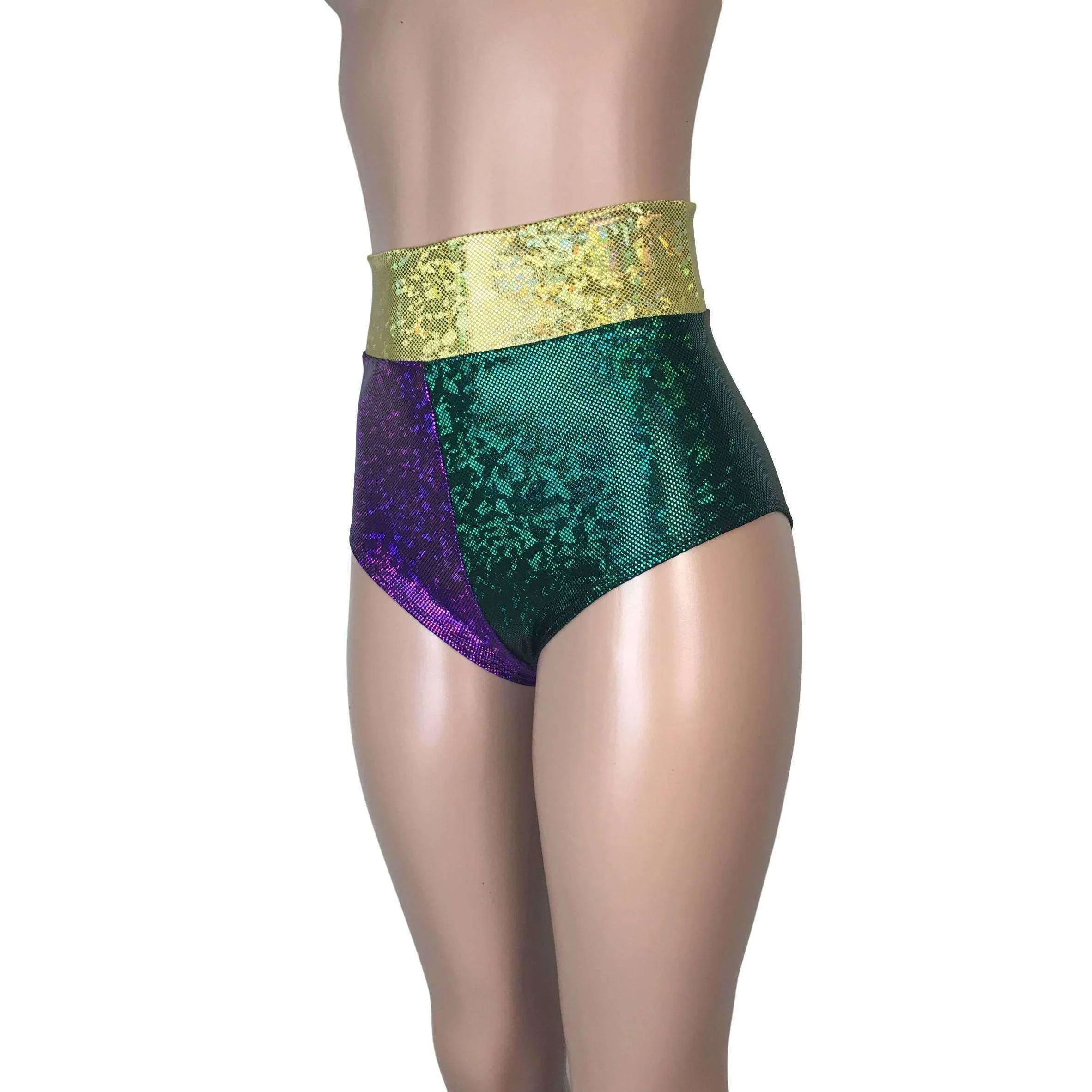 High Waist Hot Pants - Mardi Gras