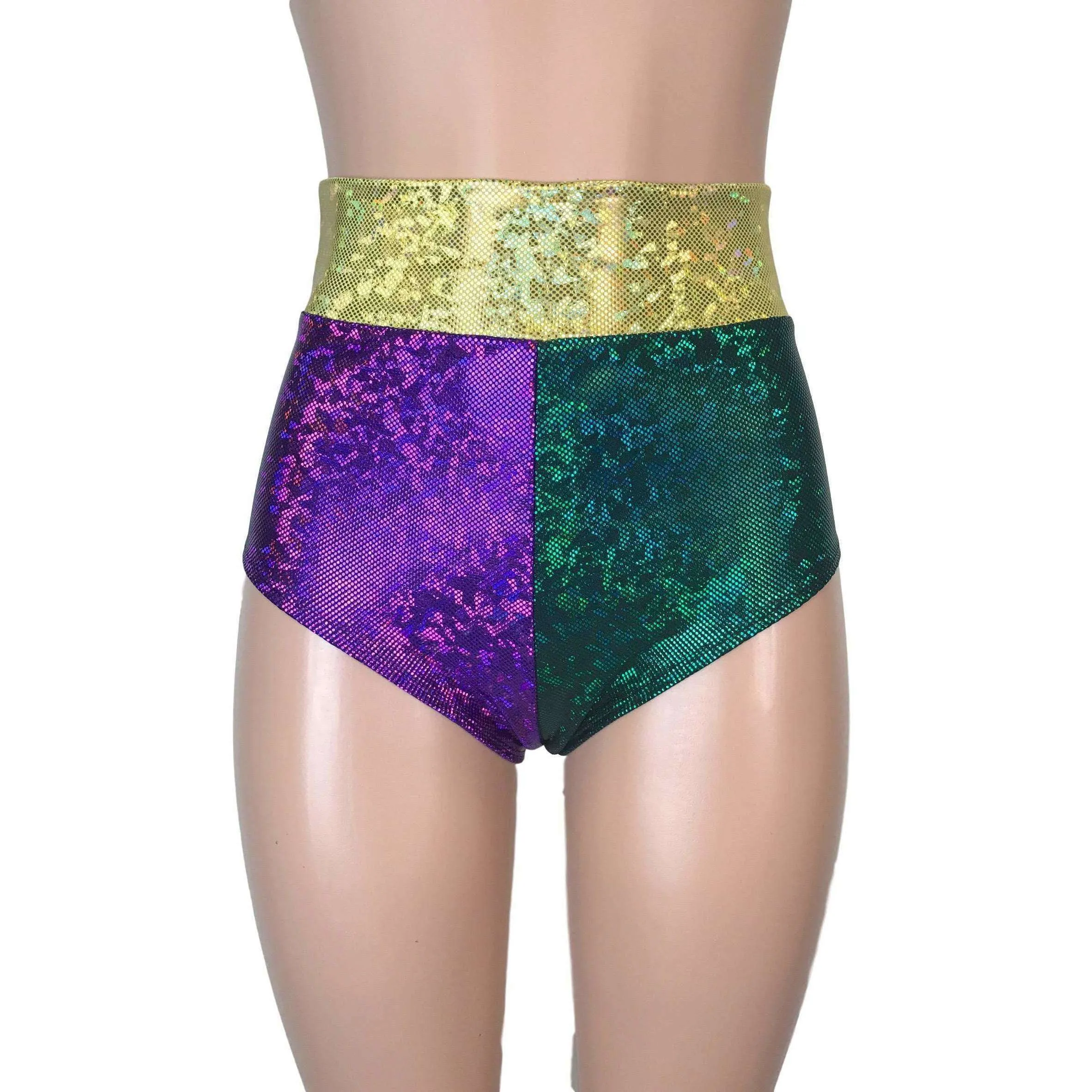 High Waist Hot Pants - Mardi Gras