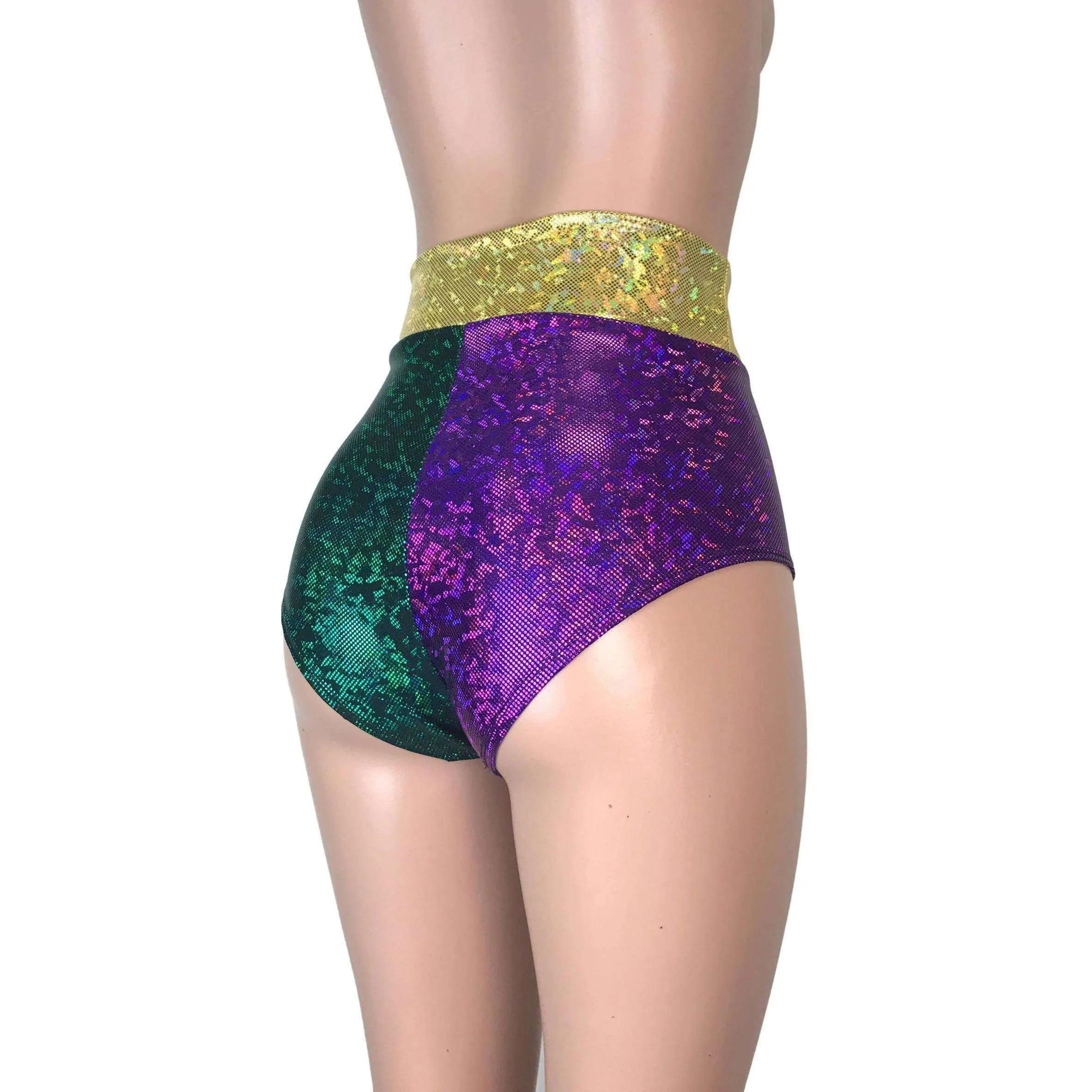 High Waist Hot Pants - Mardi Gras