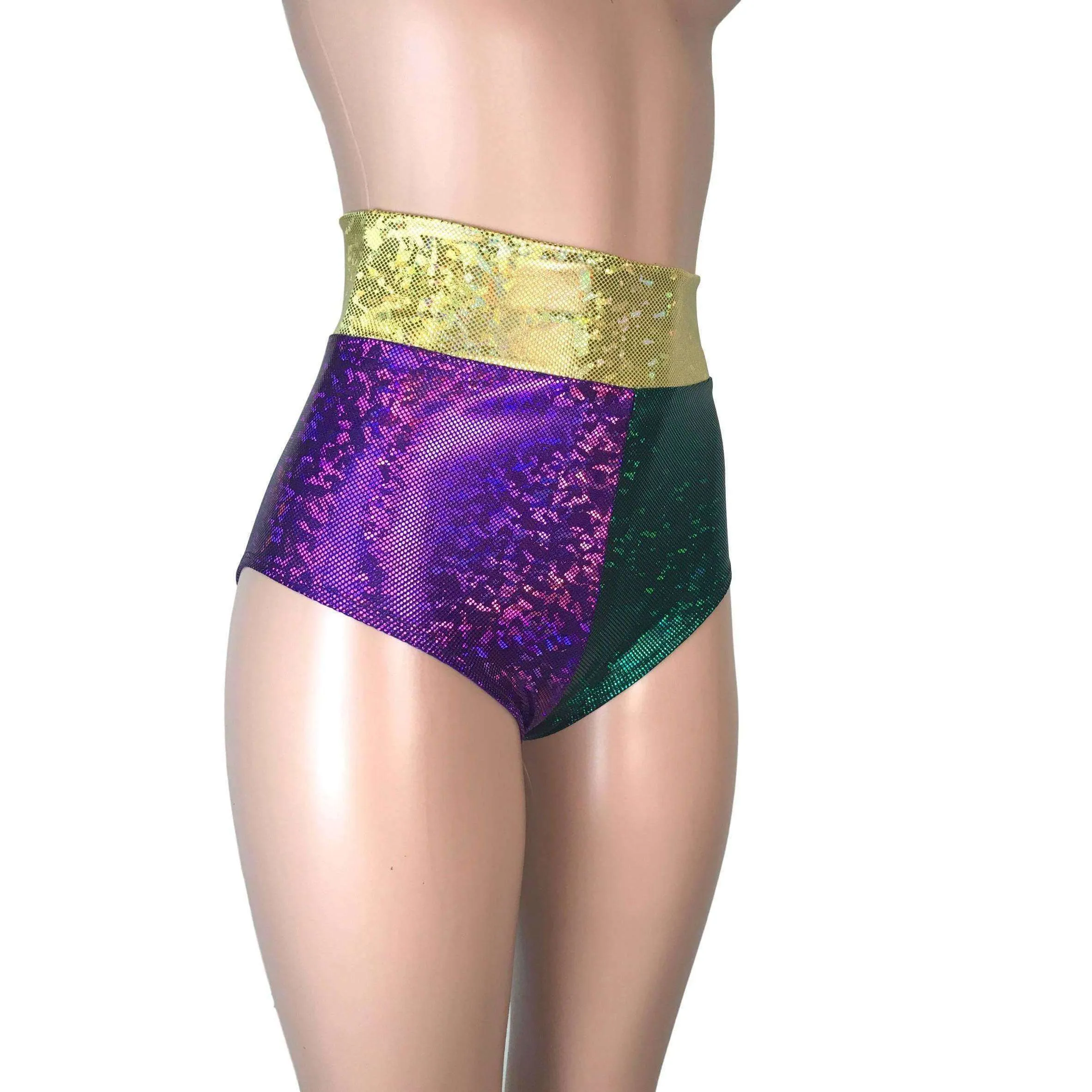 High Waist Hot Pants - Mardi Gras