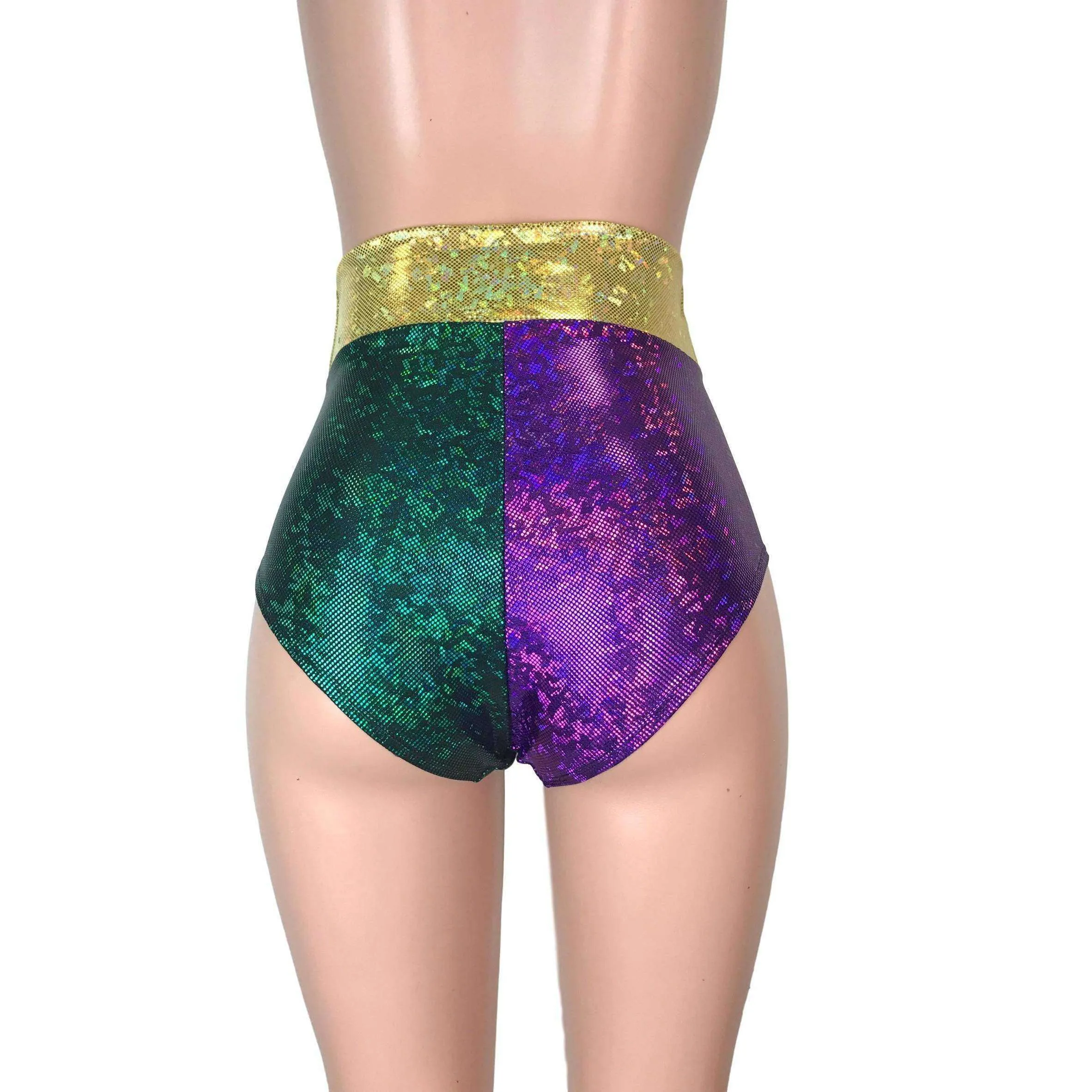 High Waist Hot Pants - Mardi Gras