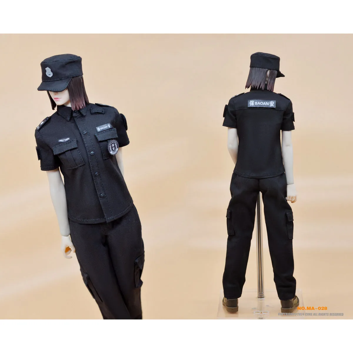 HiPlay CUKE TOYS, The Female Security Guard Doll Clothes Set, For 12 Inches Collectible Figure