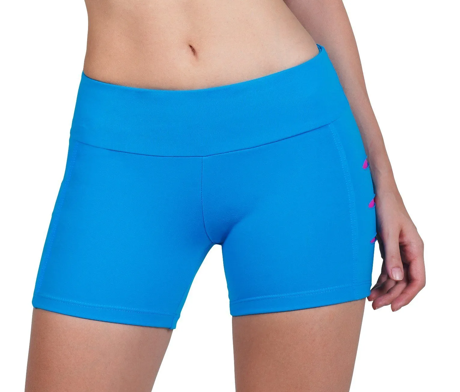 Last Chance! Bia Brazil Activewear Sliced up Shorts SH2451 Turquoise/Fuschia