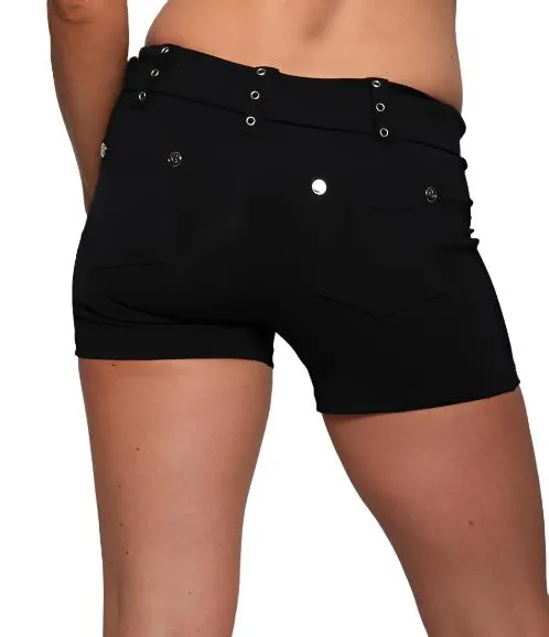 Last Chance! Equilibrium Activewear Solid Belted Shorts S502