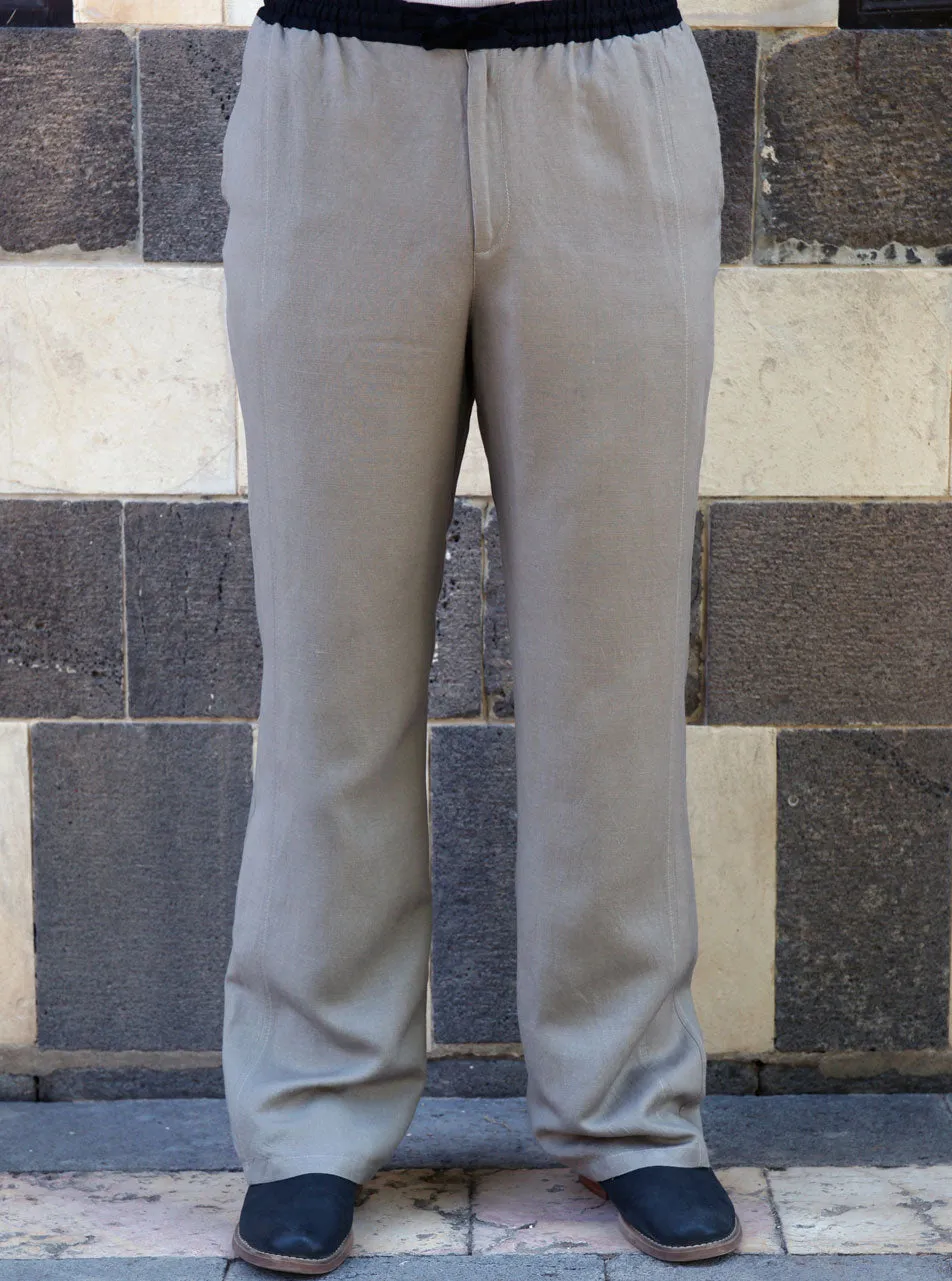 Linen Contrast Trousers