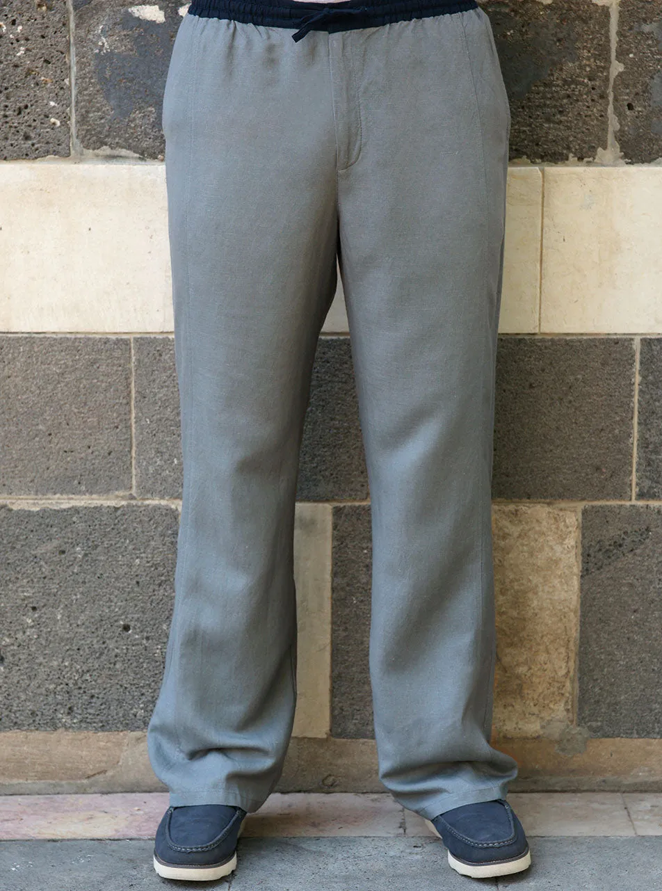 Linen Contrast Trousers