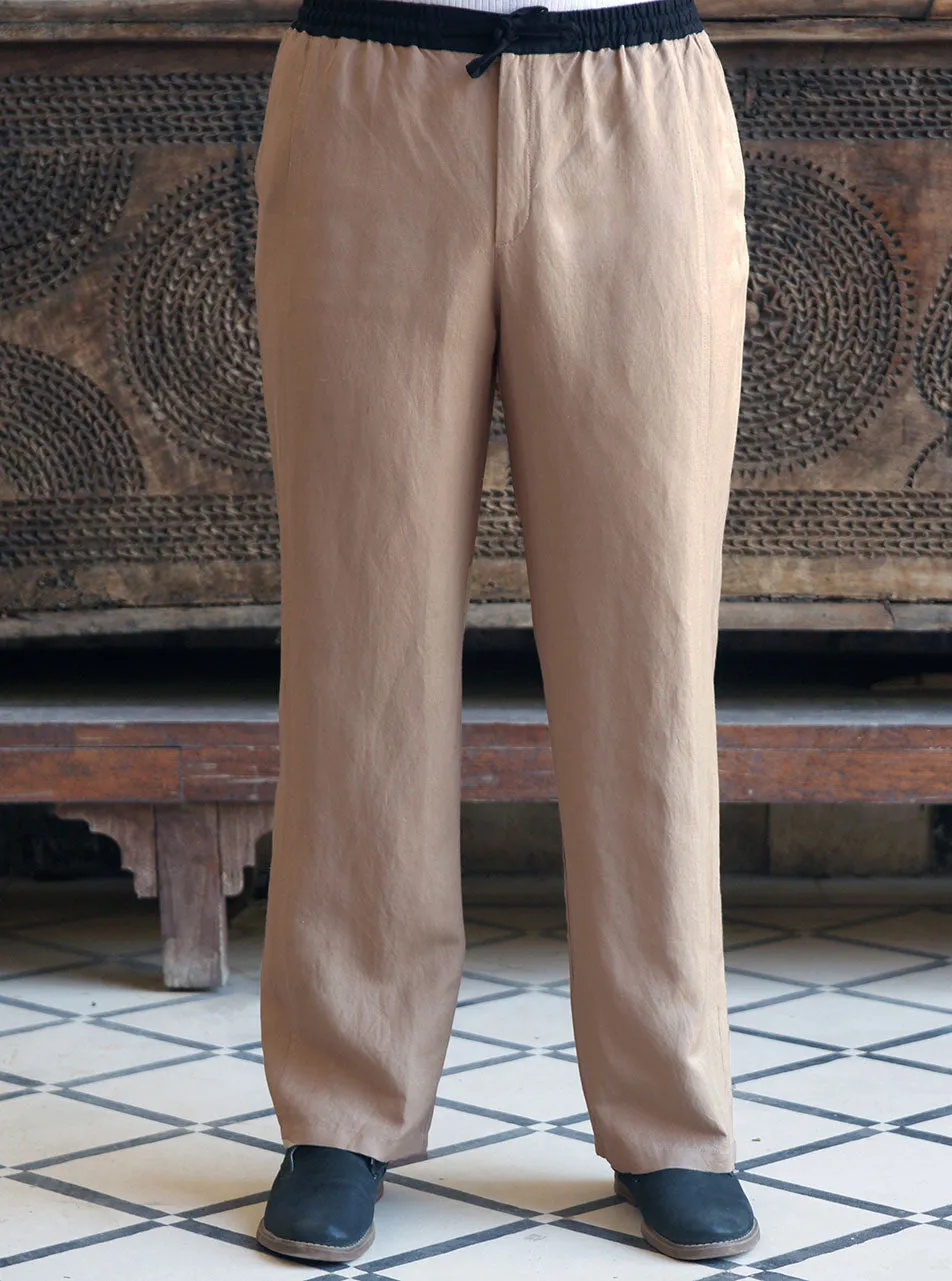 Linen Contrast Trousers