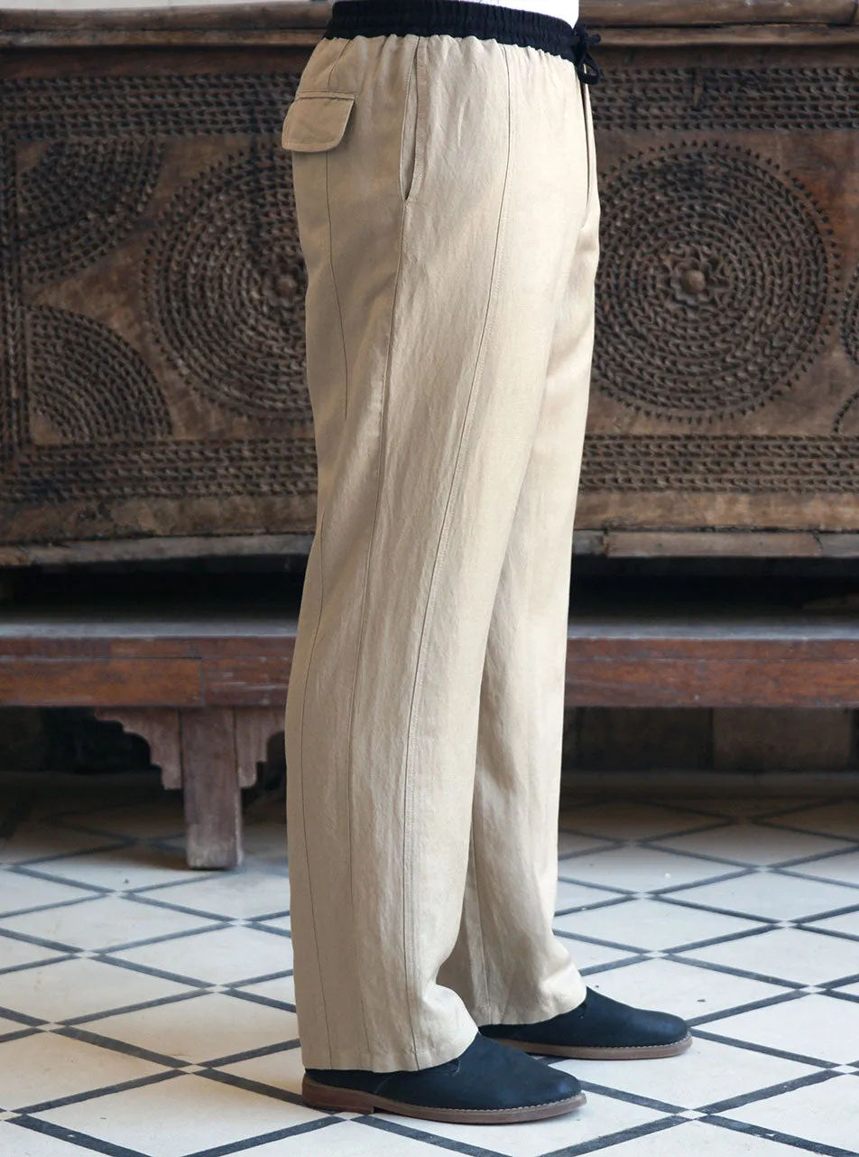 Linen Contrast Trousers