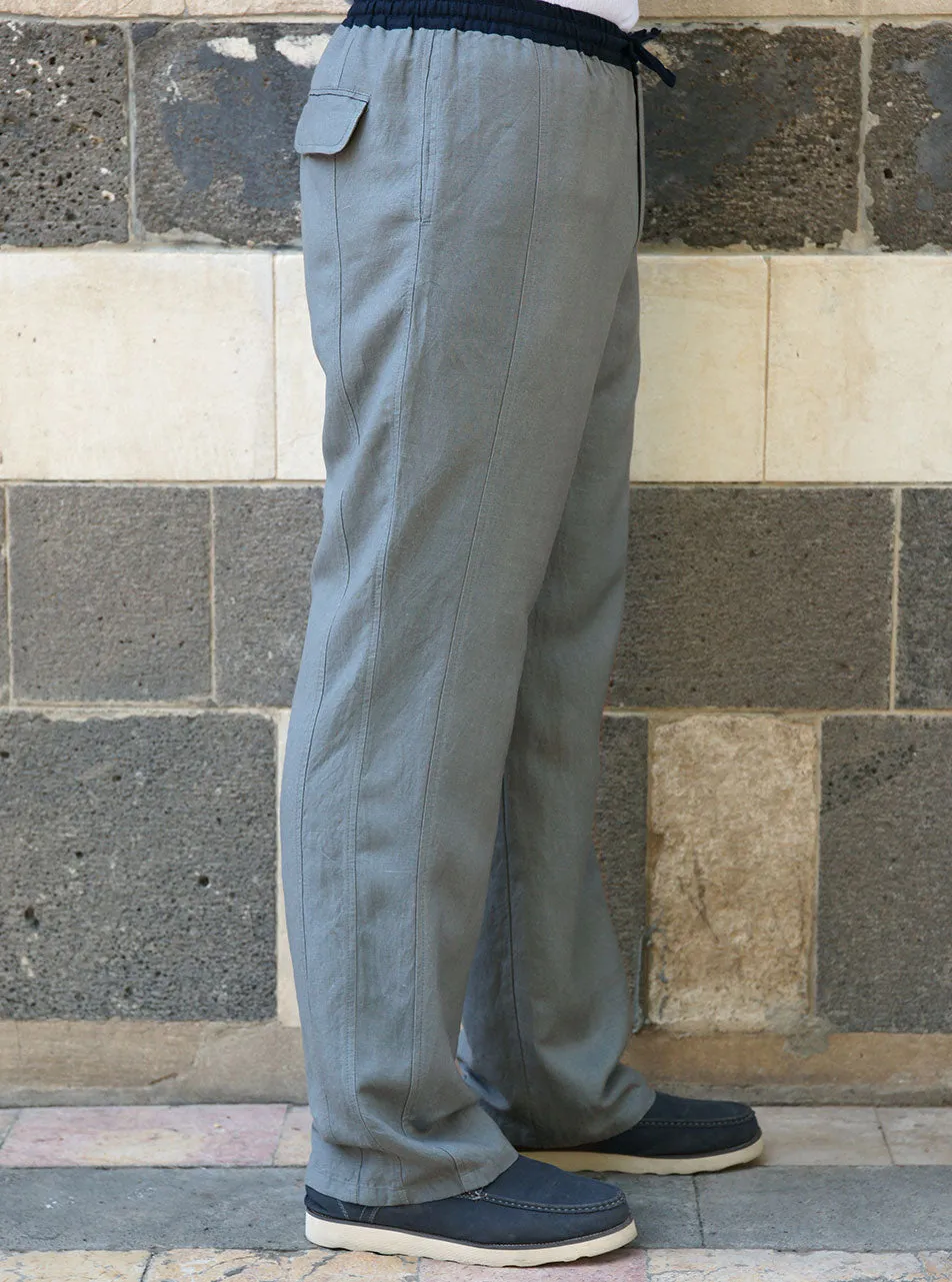 Linen Contrast Trousers