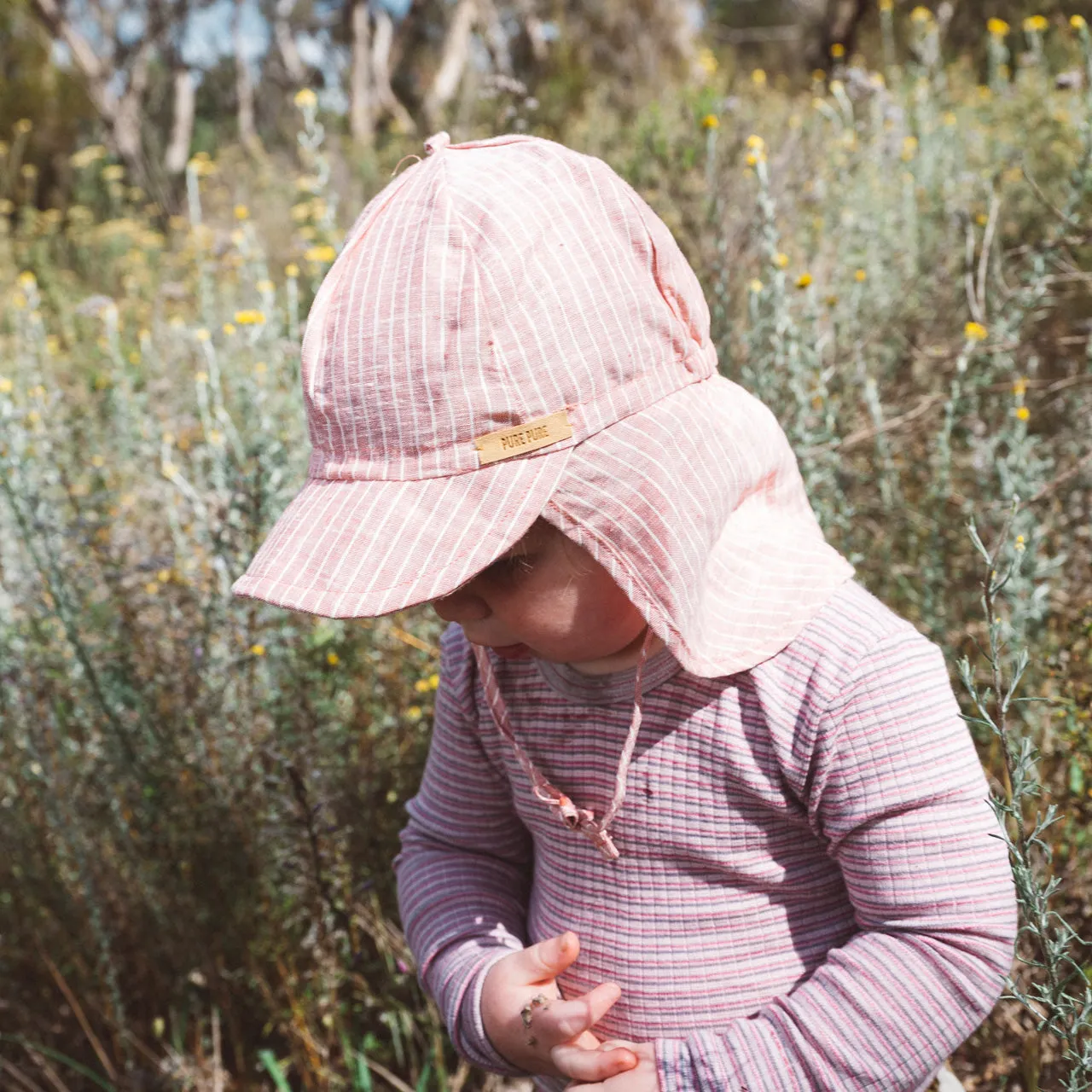 Linen Legionnaire Cap - Stripes (Baby-Kinder) *Last ones