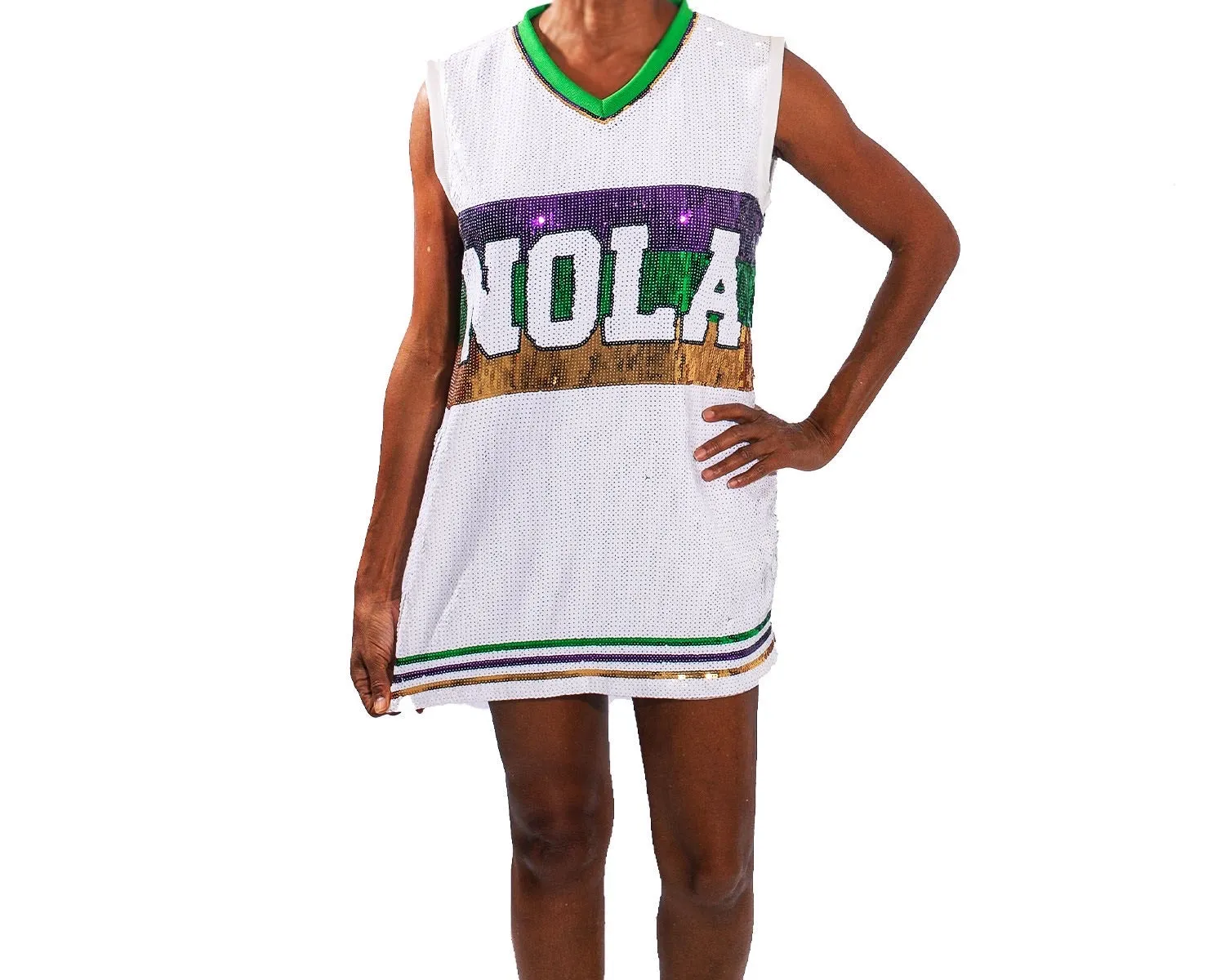 Mardi Gras NOLA Sequin Jersey