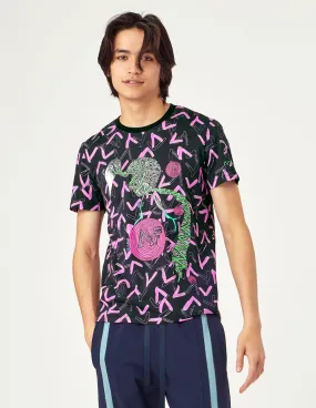 MARK FAST Men Printed Black & Pink T-Shirt