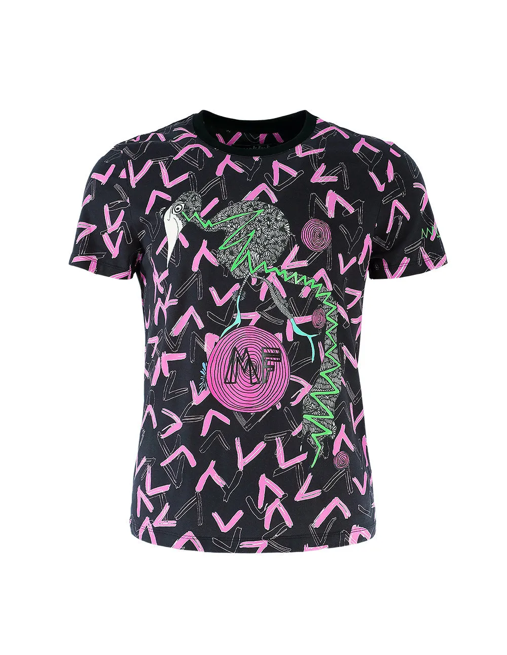 MARK FAST Men Printed Black & Pink T-Shirt