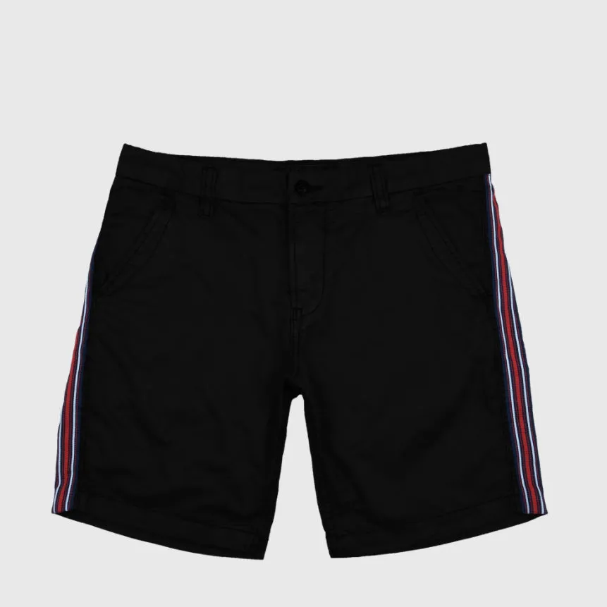 MEN-Anglio Litrico 'Black' Garment Dye Midnight Chino Shorts AL652