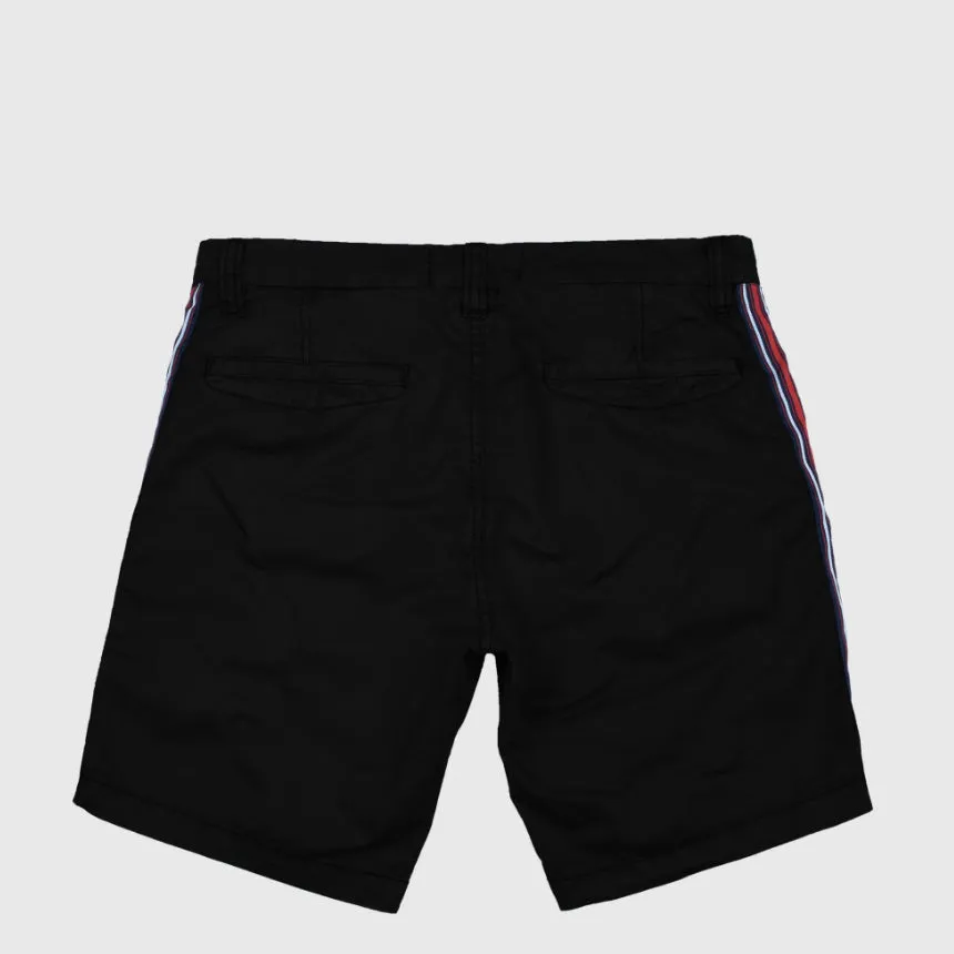 MEN-Anglio Litrico 'Black' Garment Dye Midnight Chino Shorts AL652