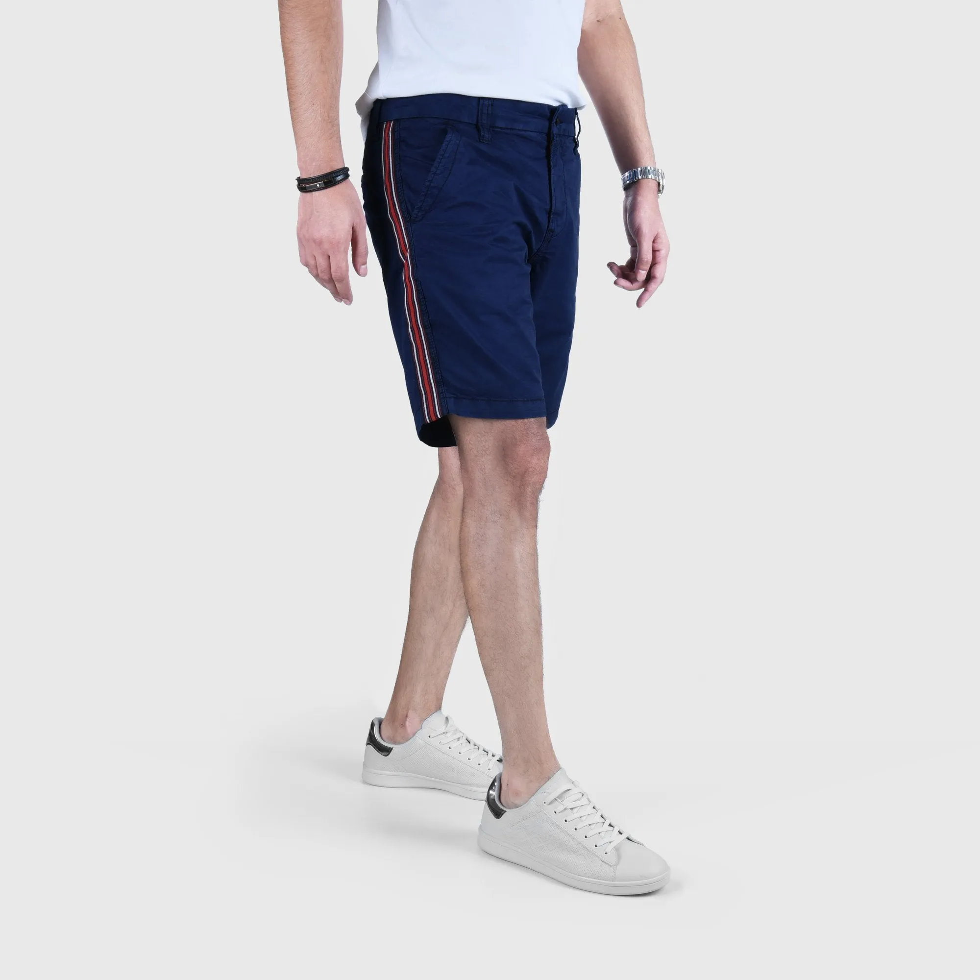 MEN-Anglio Litrico 'Navy' Garment Dye Midnight Chino Shorts AL653