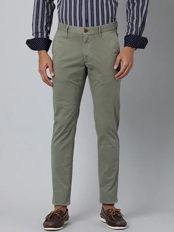 Men Brooklyn Fit Polyester Blend Trouser