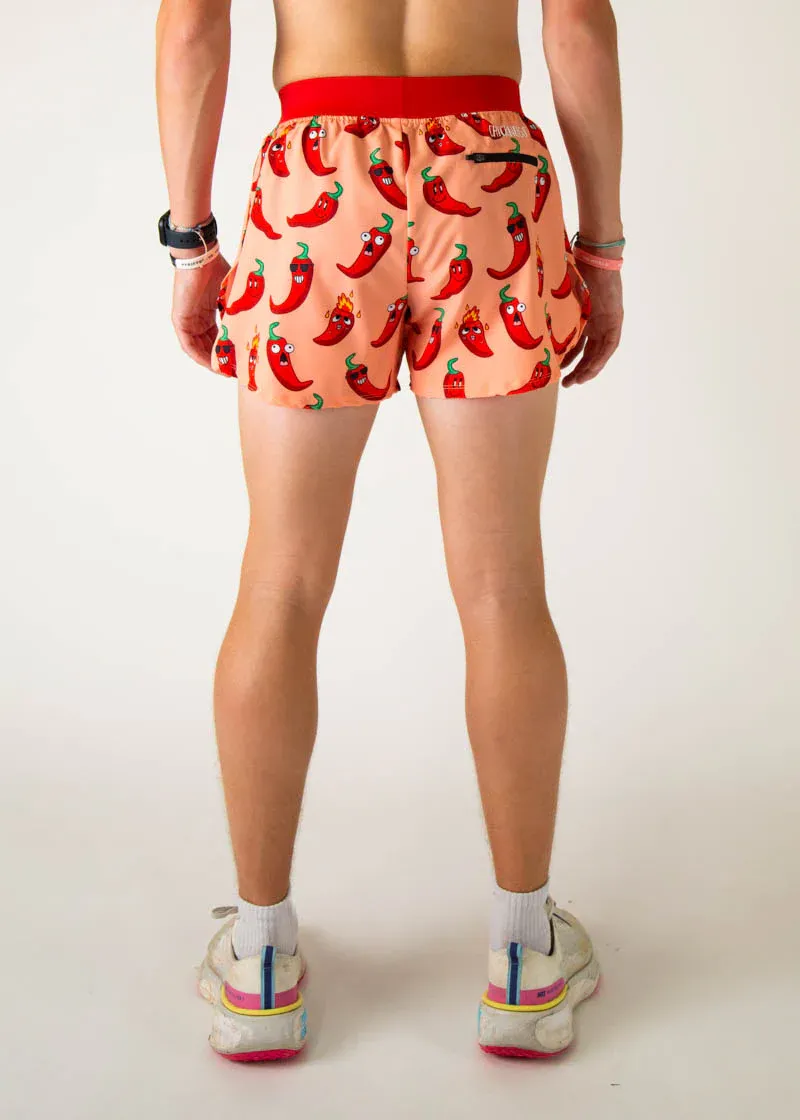 MEN'S 4" HALF SPLIT SHORTS - CHILI PEPPERS