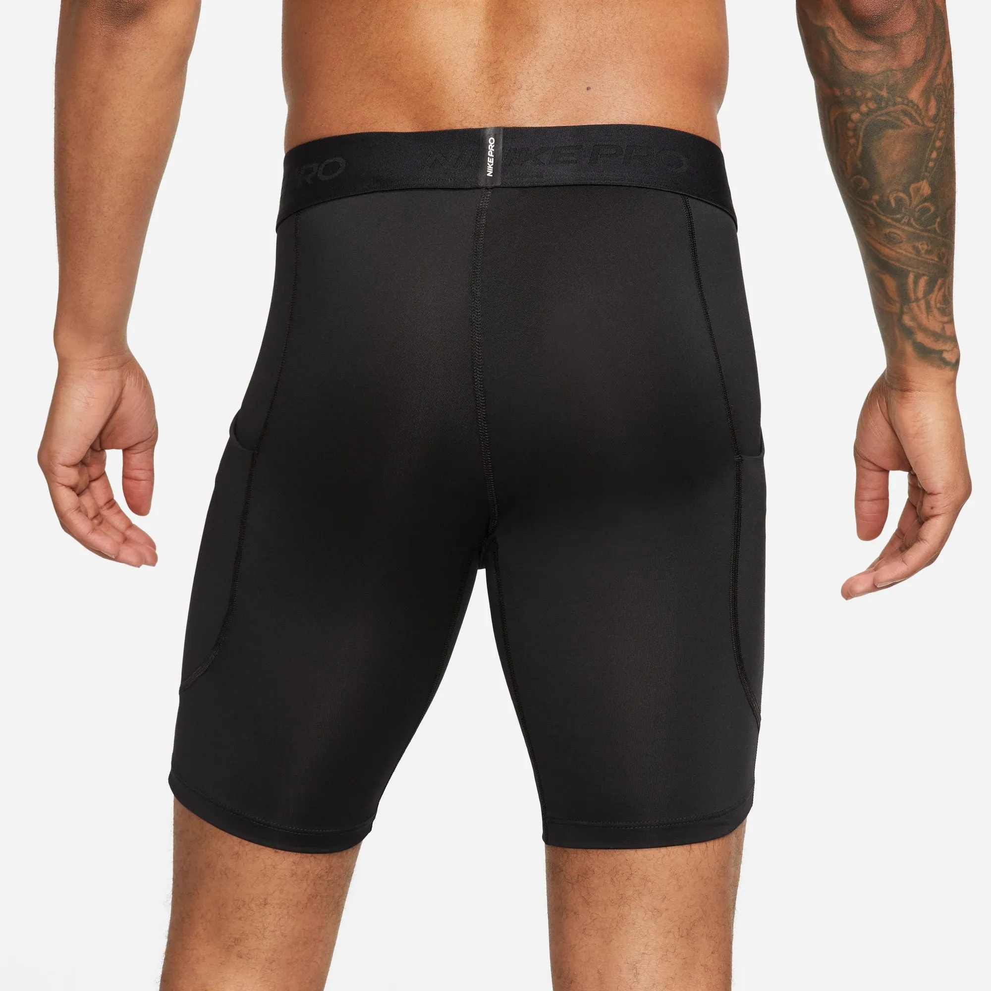 MEN'S NIKE PRO 9" SHORT - 010 BLACK/WHITE