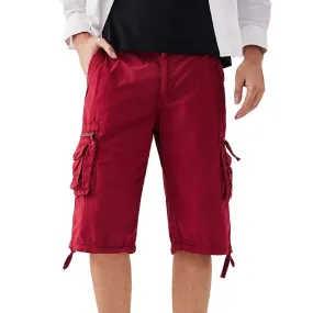 Mens Red Cargo Shorts