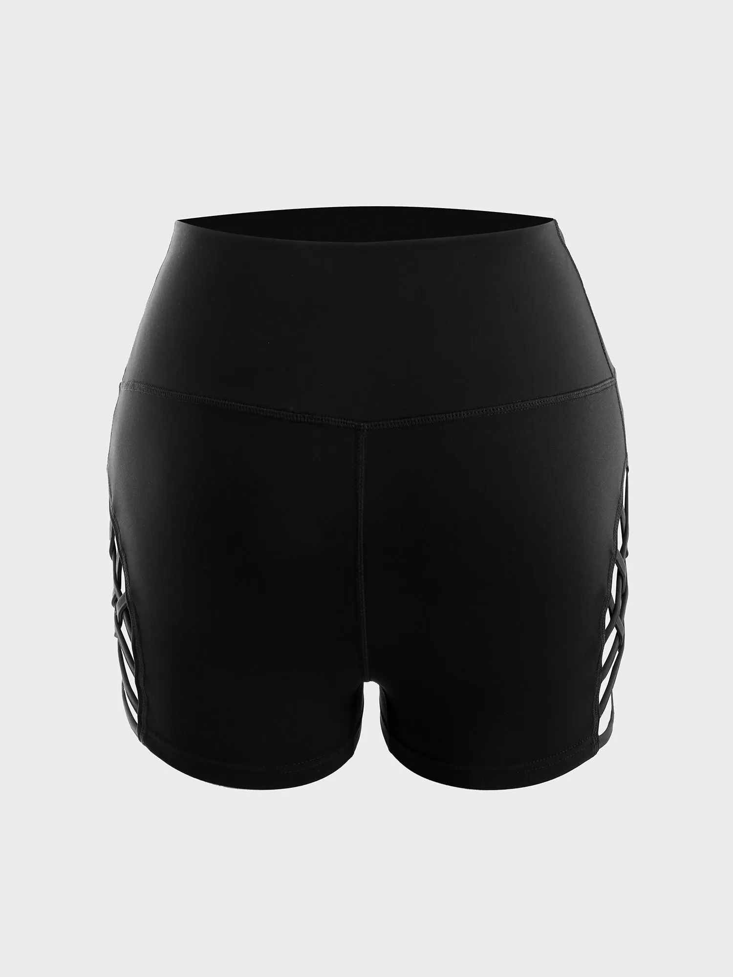 Midsize Bold Side Cut-Out Fitness Shorts