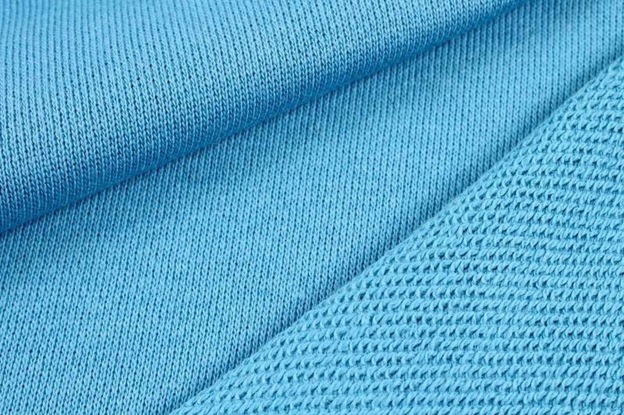 Organic Cotton Fleece, Soft touch - Quilt Blue