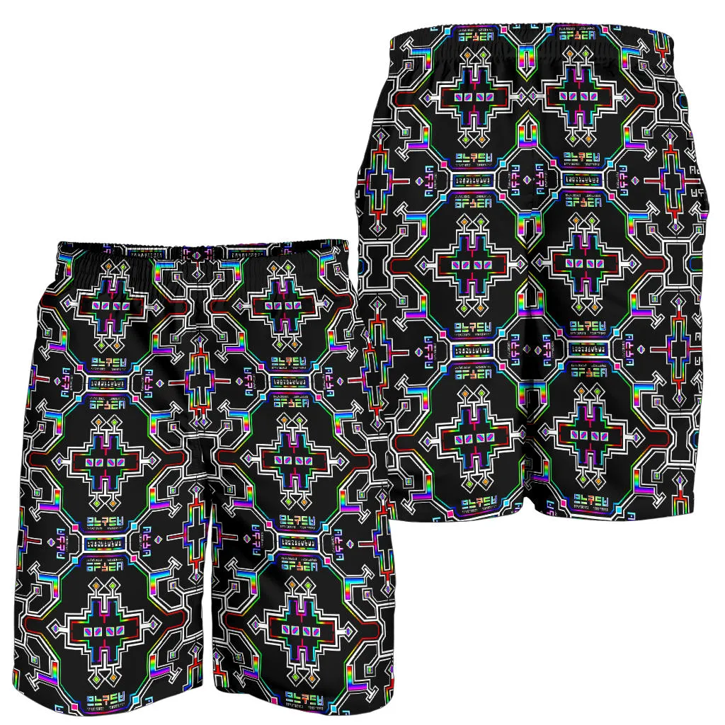 Prismatic Grid Men's Shorts