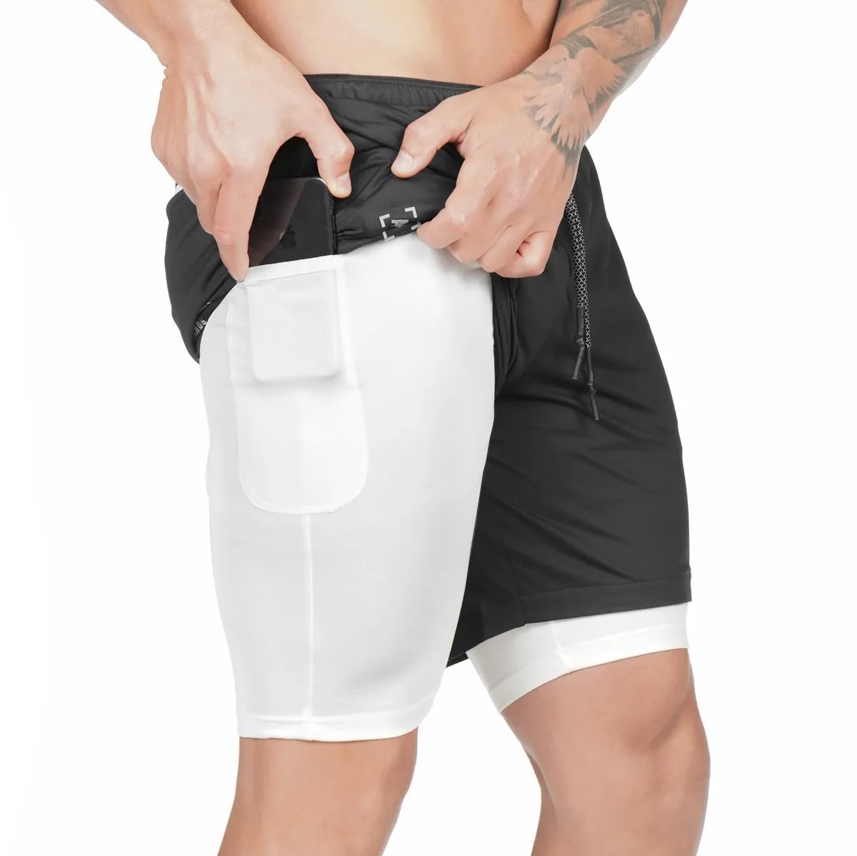 Quick Drying Compression Shorts with pocket