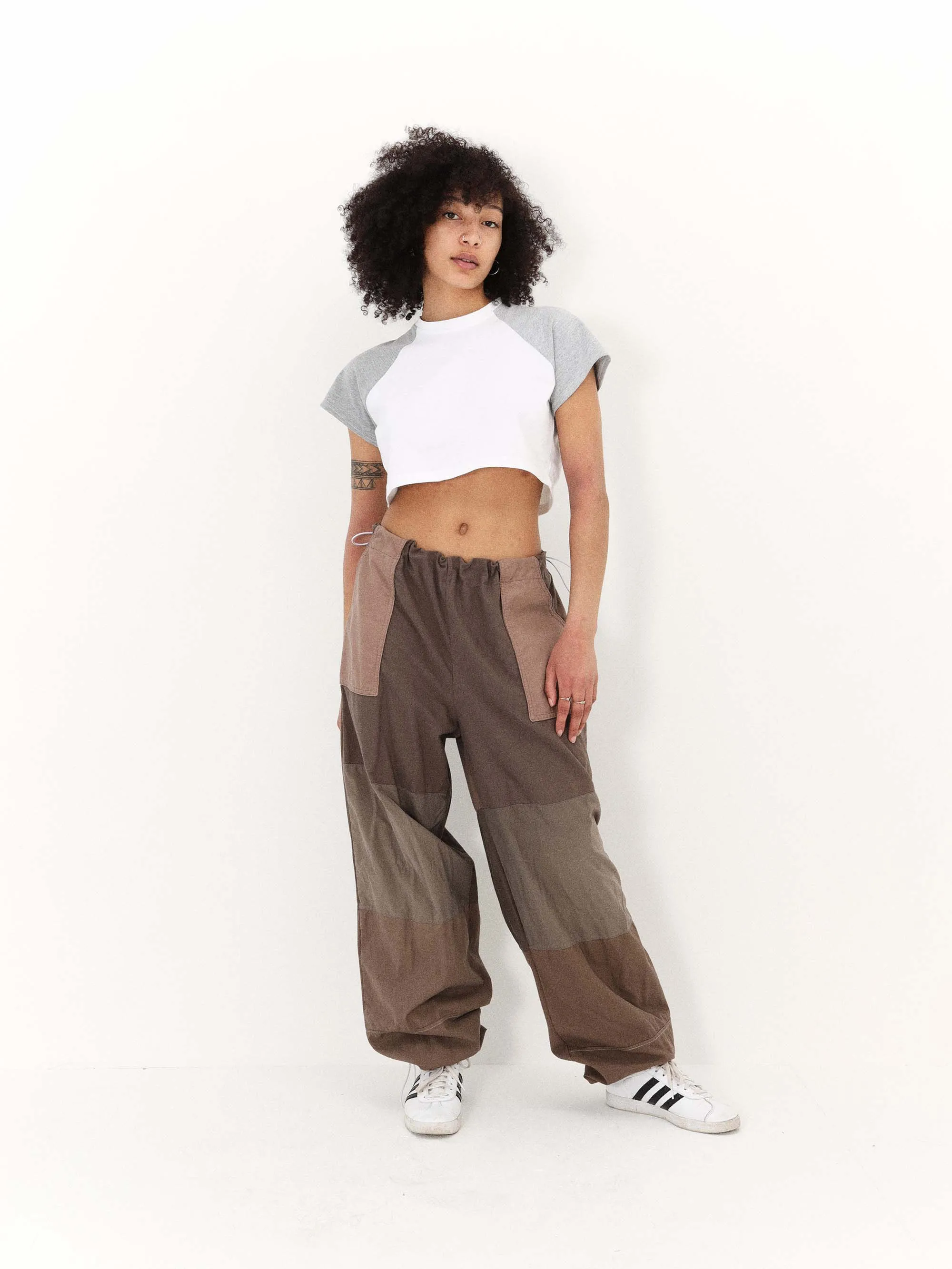 Remade Unisex Parachute Pant Brown