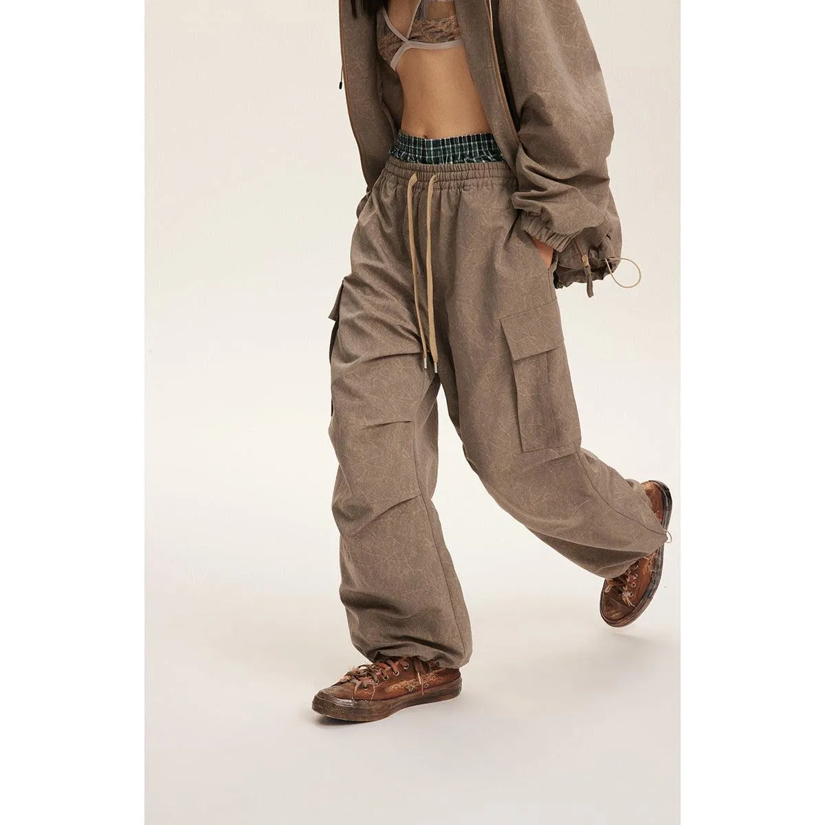 Retro Baggy Straight Trousers Men And Women