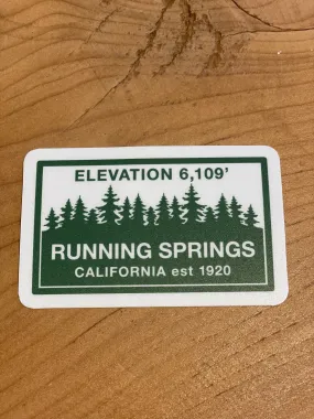 Running Springs Sticker